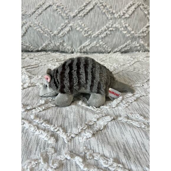 Aurora World Armadillo Plush Gray Stuffed Animal Toy - Picture 2 of 6